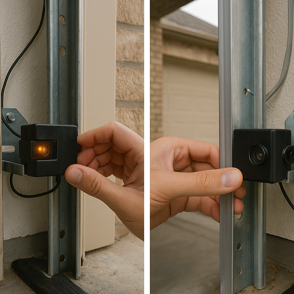 Aligning Garage Door Sensors Outdoors