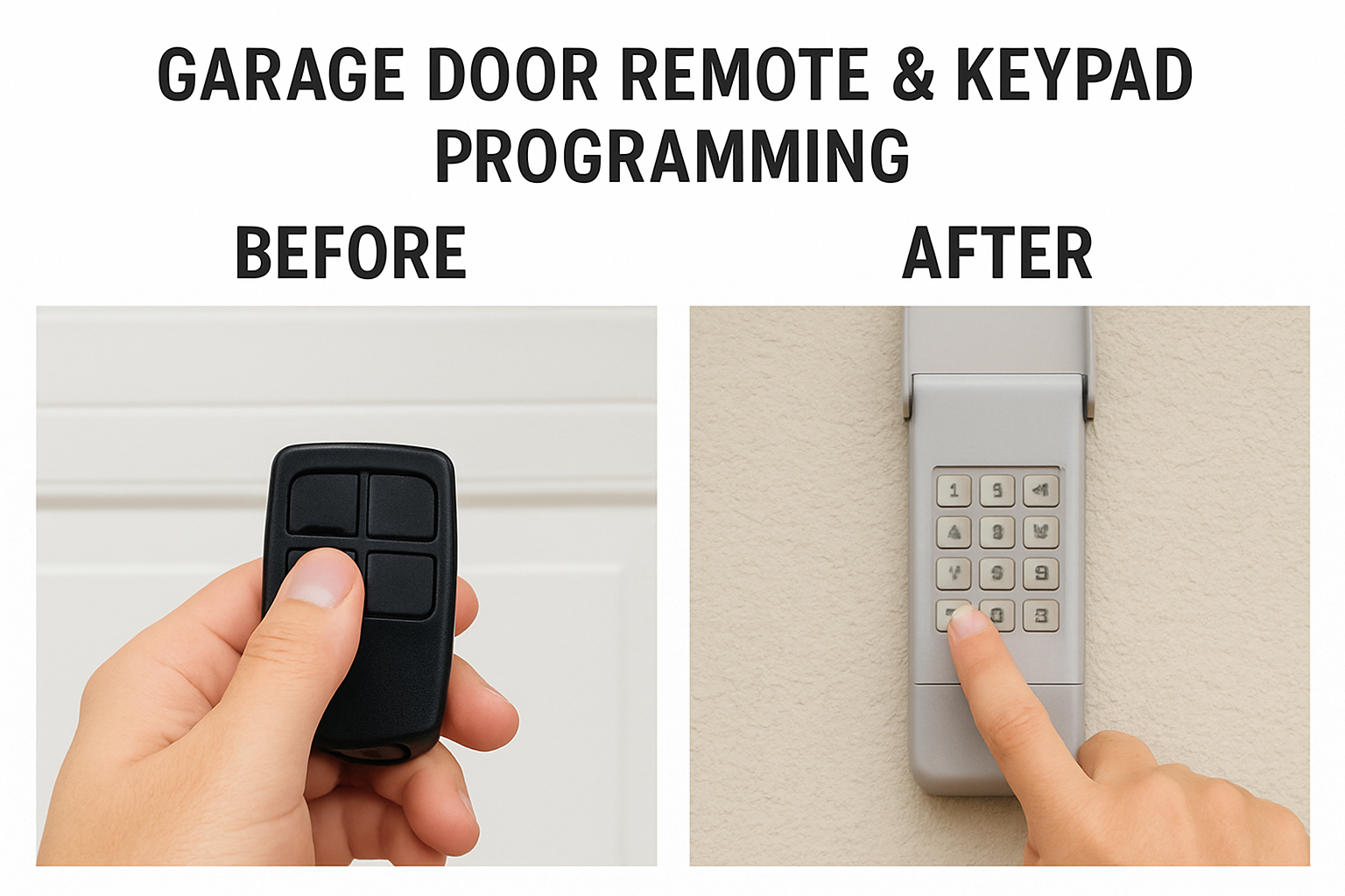 Garage Door Remote vs Keypad Setup