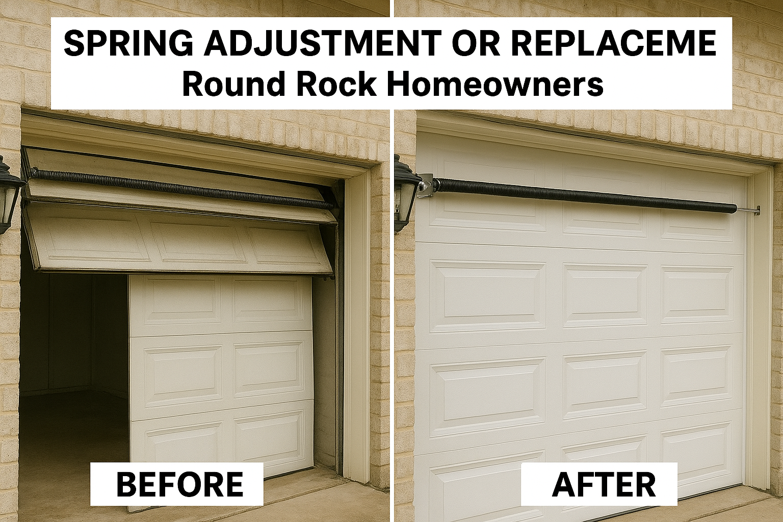 Spring Replacement for Round Rock Garage